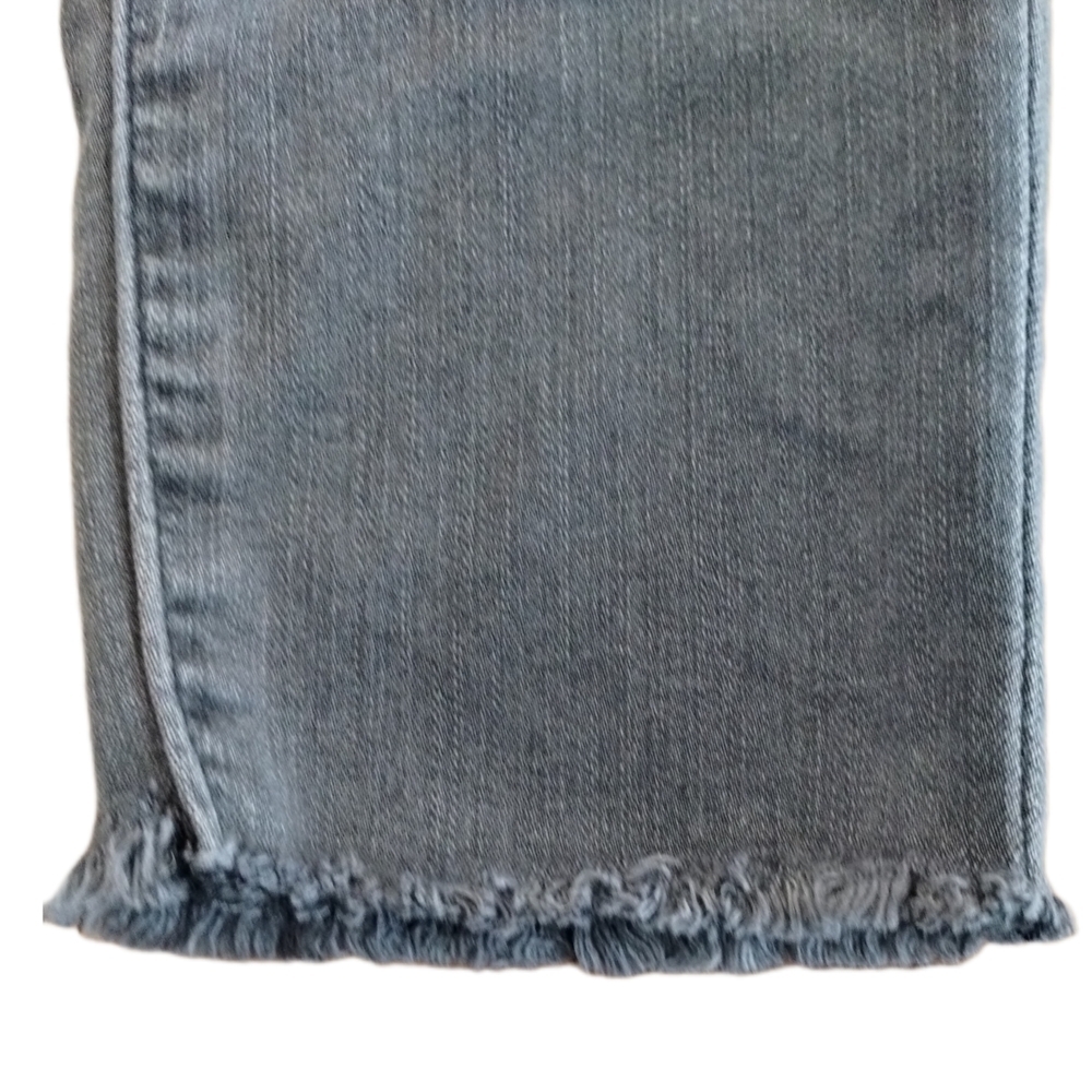 Madewell Crop Skinny Jeans Grey Raw Hem Stretch Denim L9935 - Picture 4 of 7